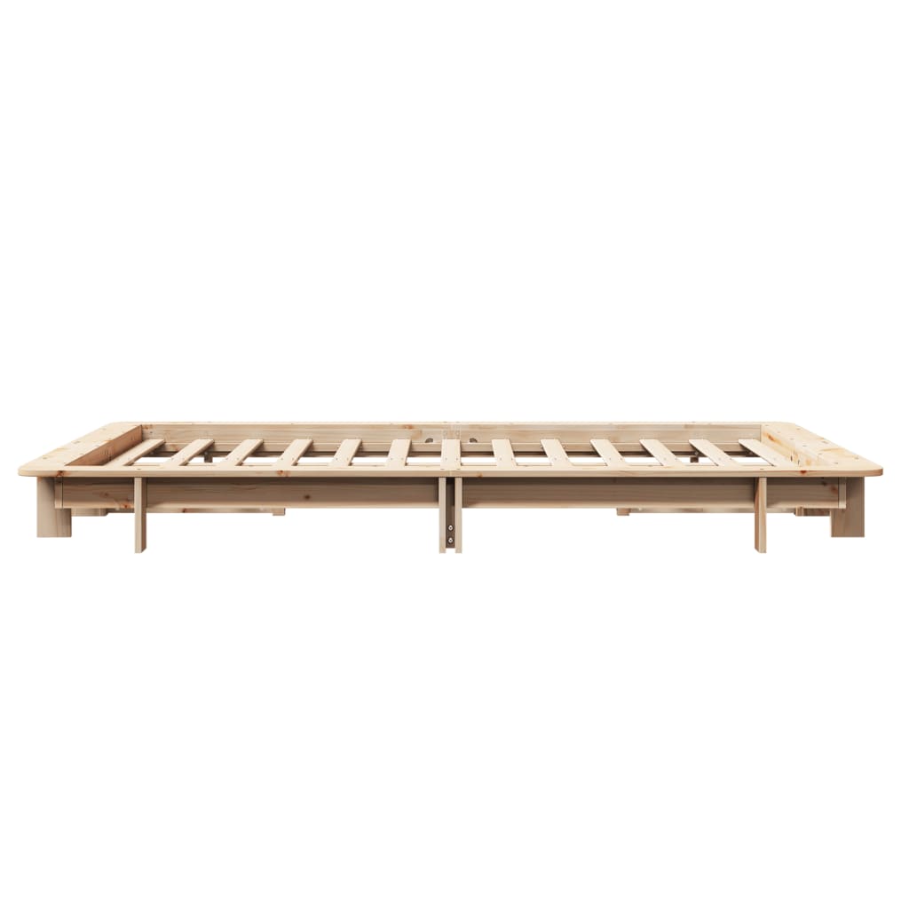 sengeramme uden madras 120x200 cm massivt fyrretræ