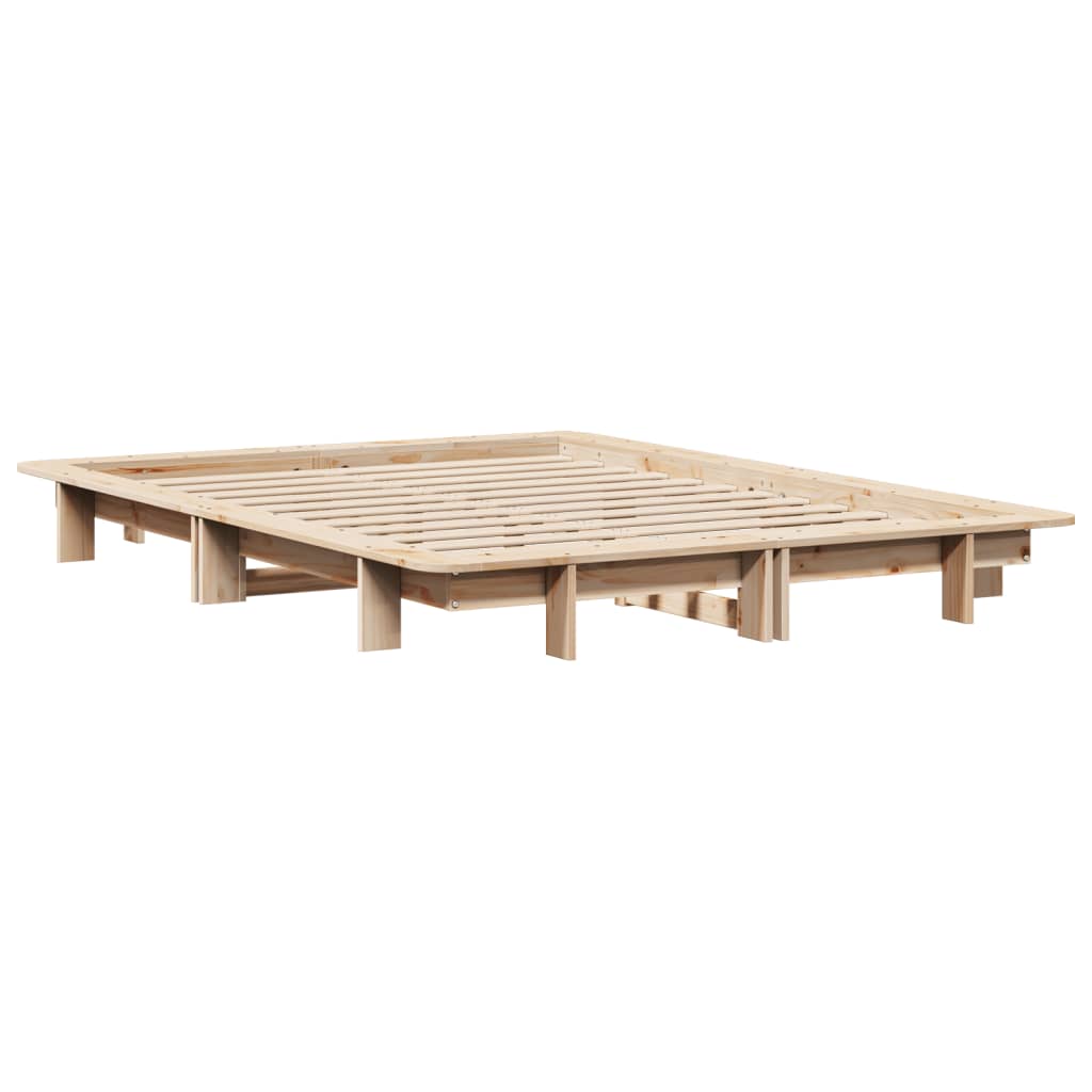 sengeramme uden madras 120x200 cm massivt fyrretræ