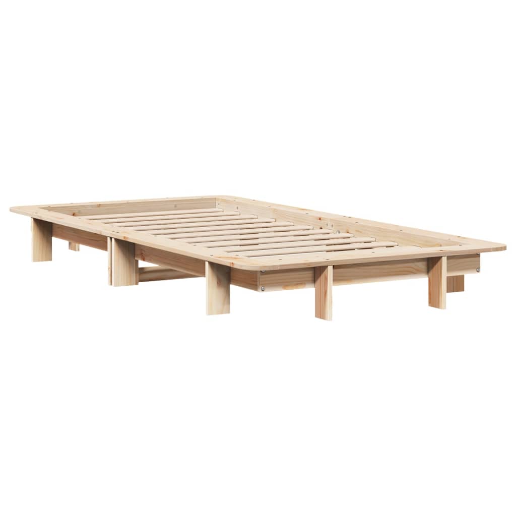 sengeramme uden madras 100x200 cm massivt fyrretræ