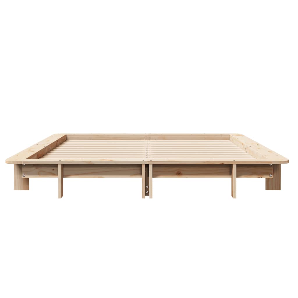 sengeramme uden madras 120x190 cm massivt fyrretræ