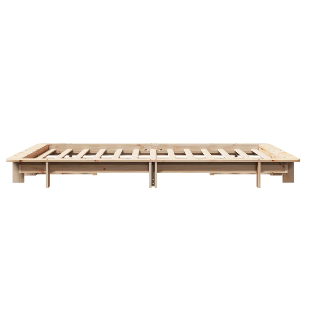 sengeramme uden madras 120x190 cm massivt fyrretræ