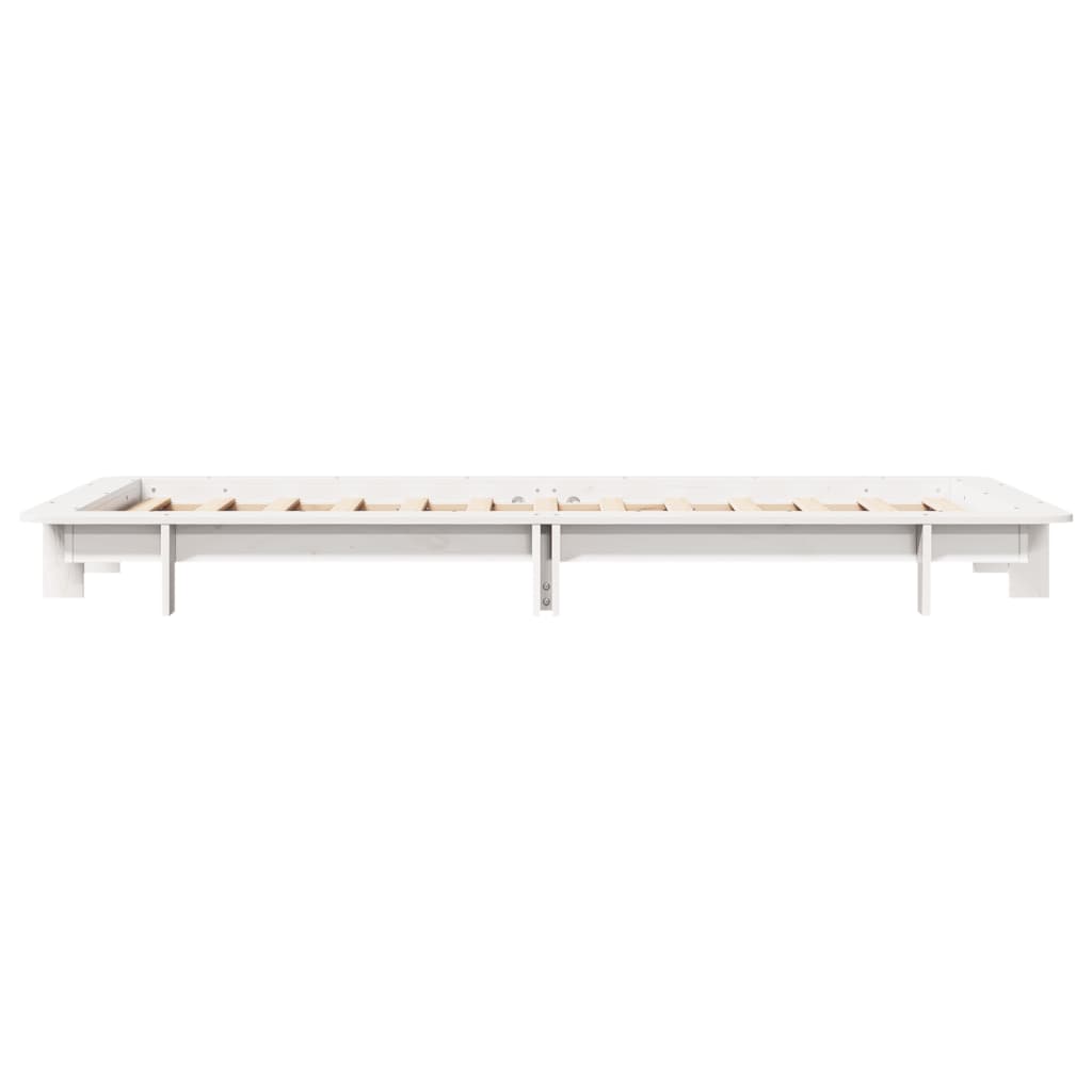 sengeramme uden madras 90x190 cm massivt fyrretræ hvid