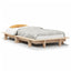sengeramme uden madras 75x190 cm massivt fyrretræ