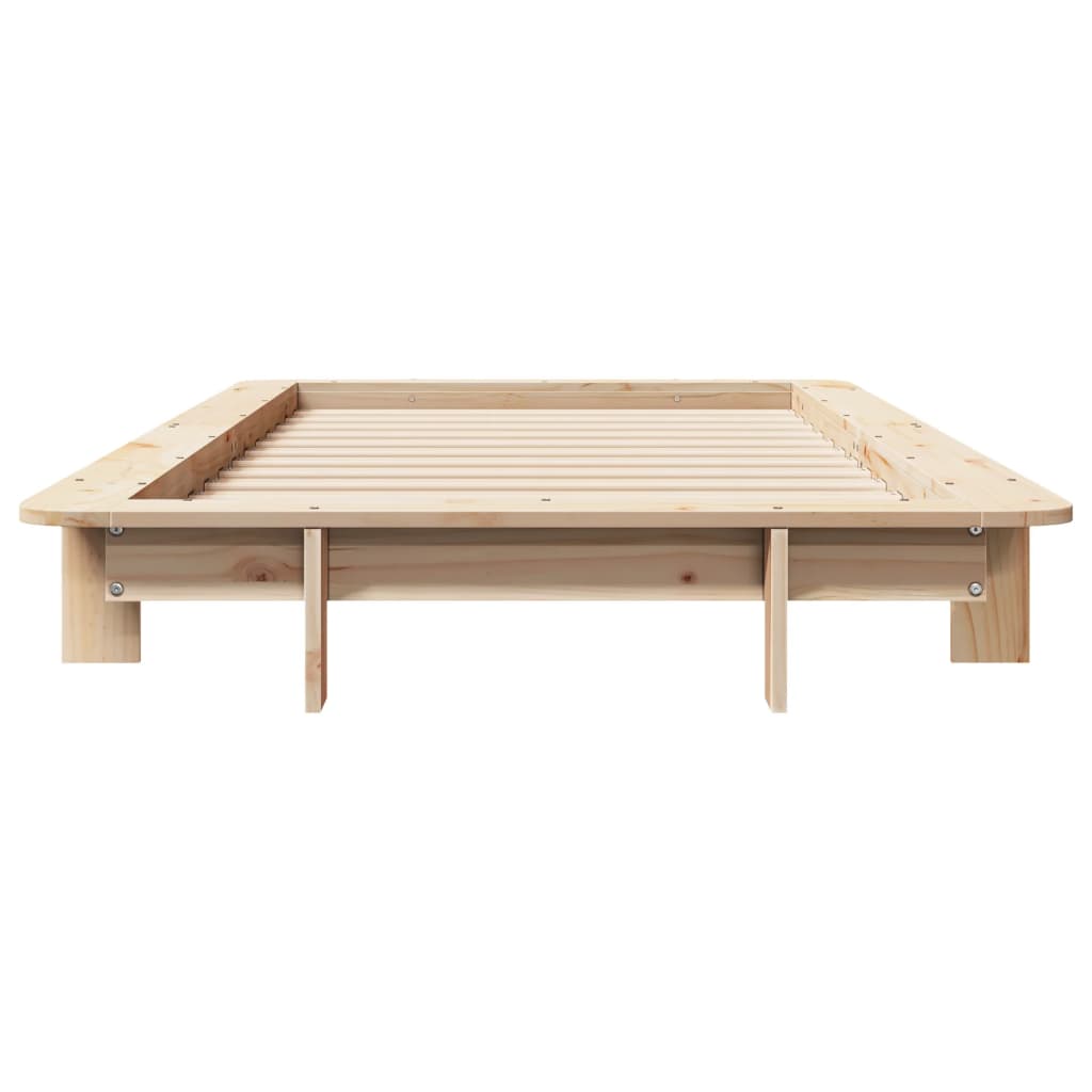 sengeramme uden madras 75x190 cm massivt fyrretræ
