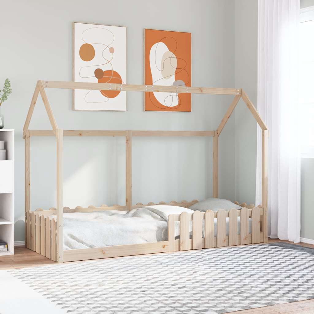 sengeramme til husseng 80x200 cm massivt fyrretræ