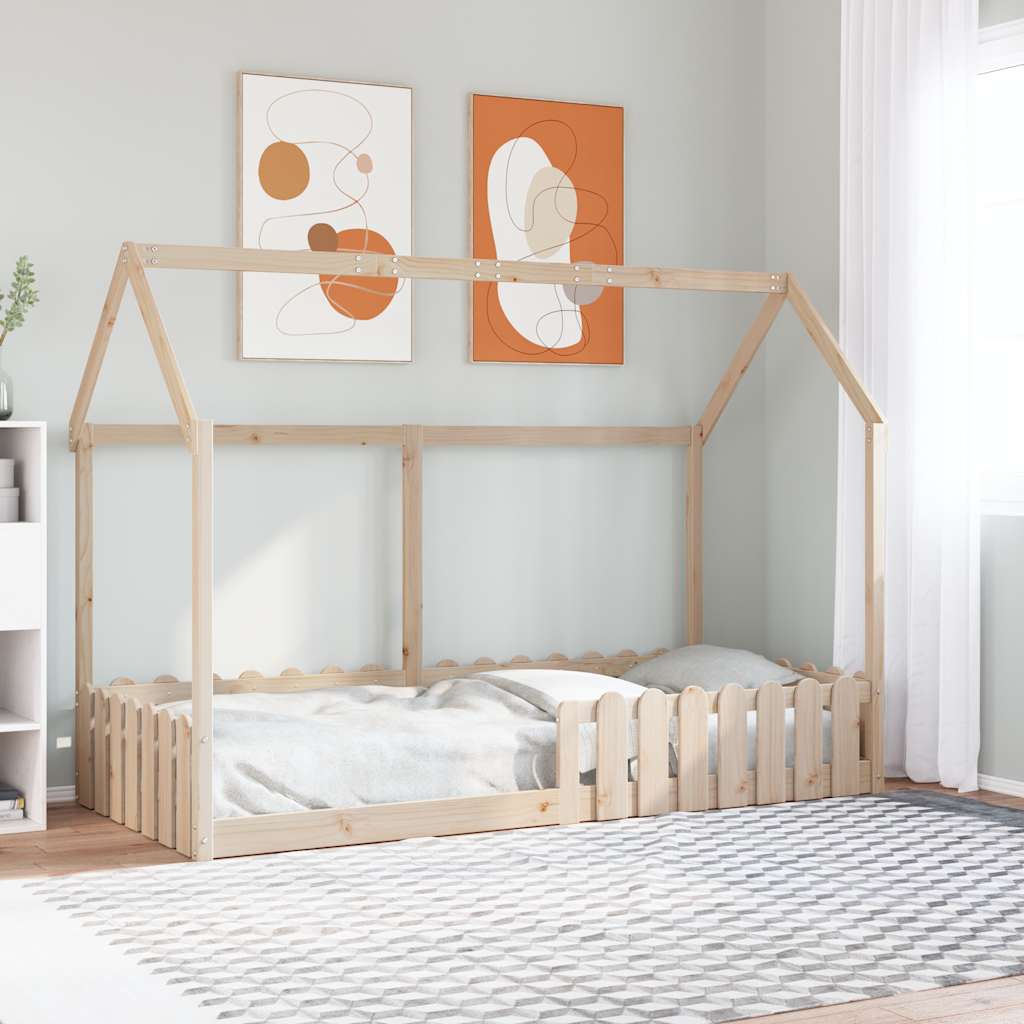 sengeramme til husseng 90x190 cm massivt fyrretræ