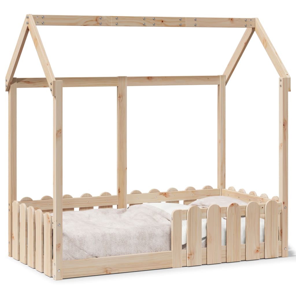 sengeramme til husseng 70x140 cm massivt fyrretræ