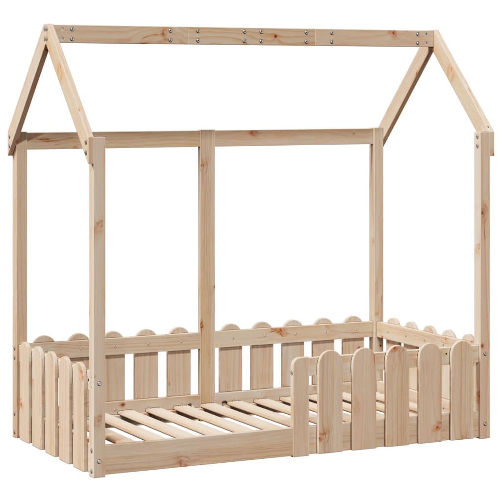 sengeramme til husseng 70x140 cm massivt fyrretræ