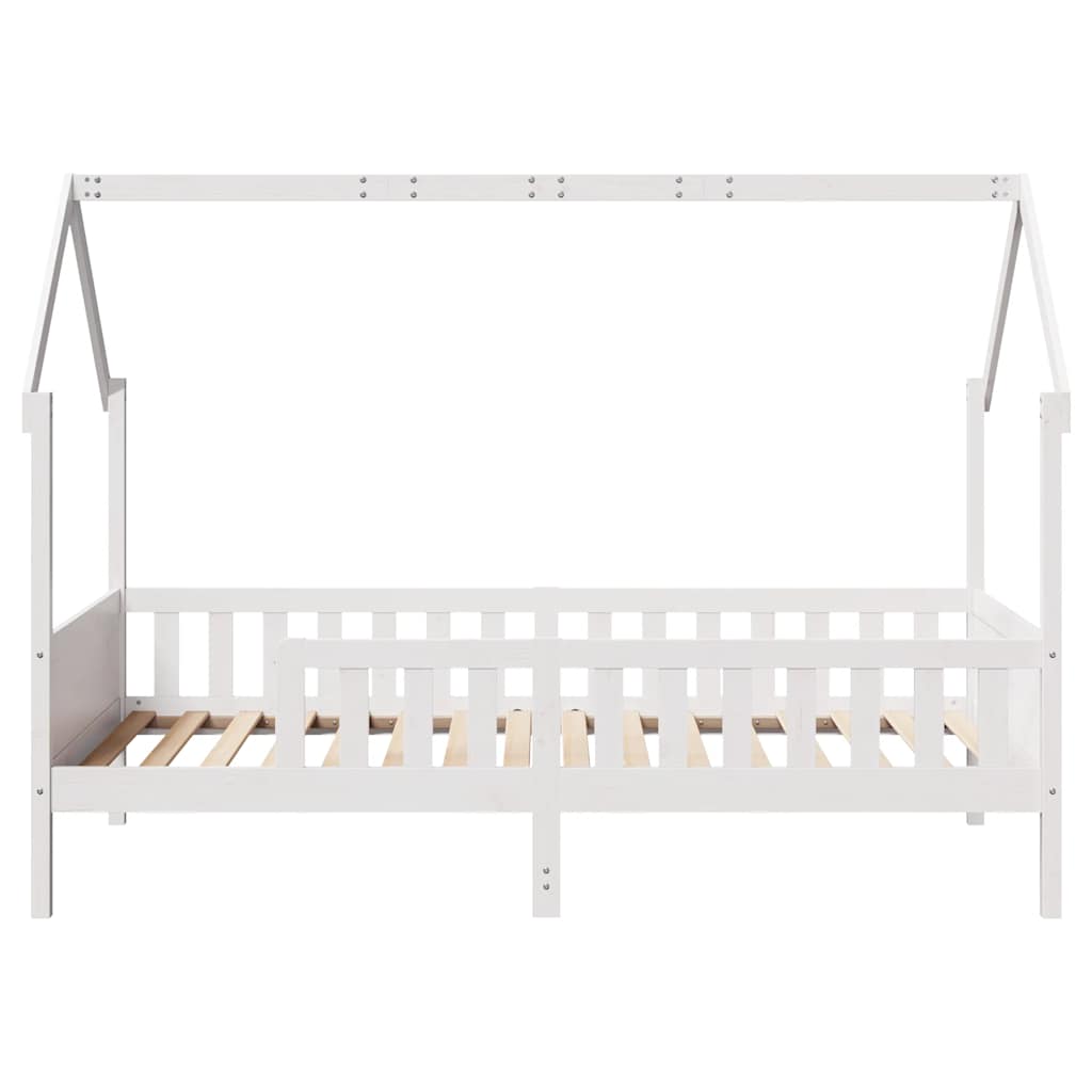 sengeramme til husseng 90x200 cm massivt fyrretræ hvid
