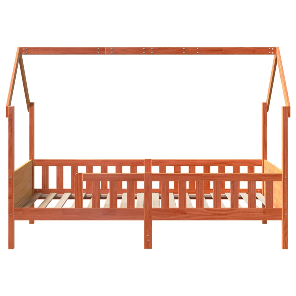 sengeramme til husseng 90x200 cm massivt fyrretræ gyldenbrun