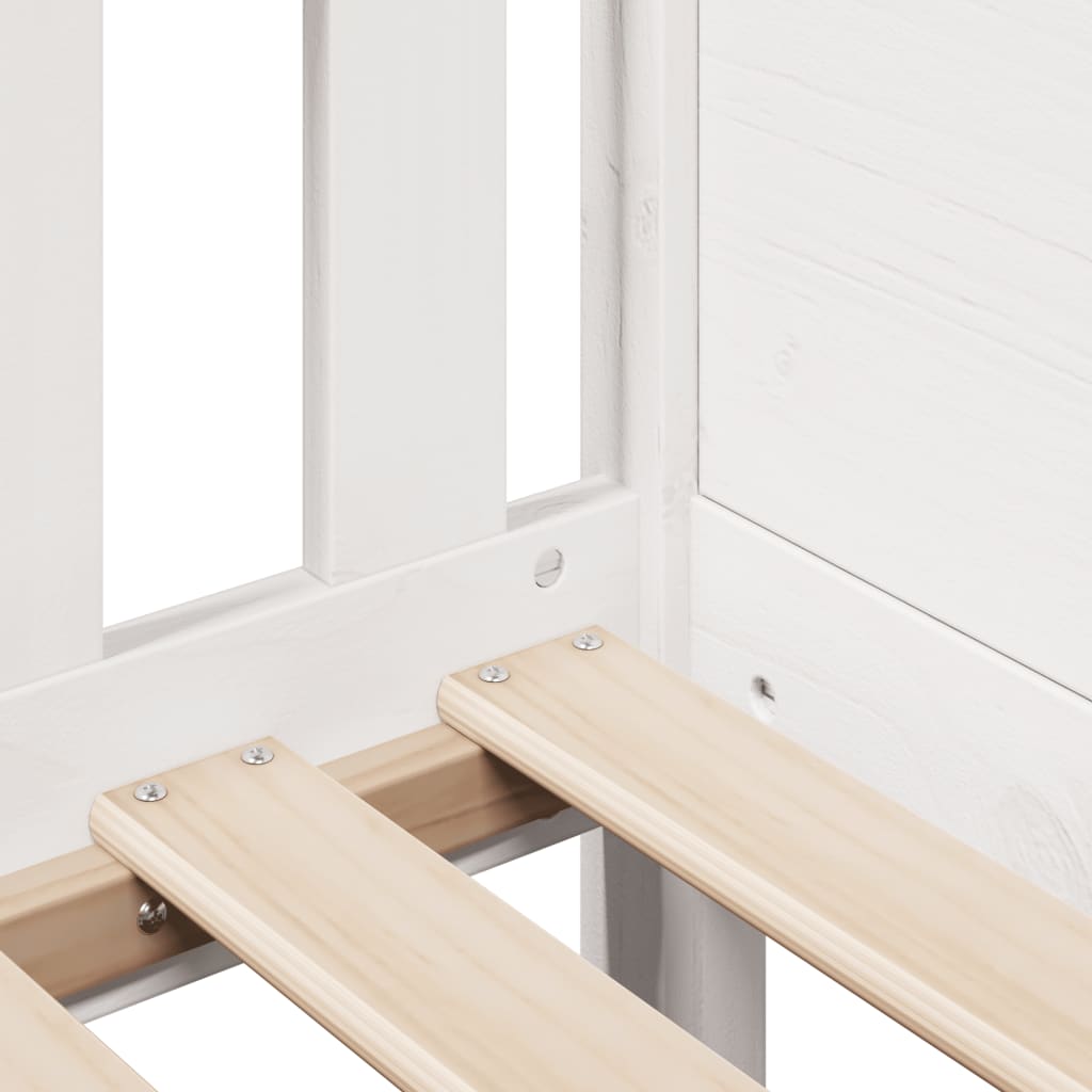 sengeramme til husseng 90x190 cm massivt fyrretræ hvid