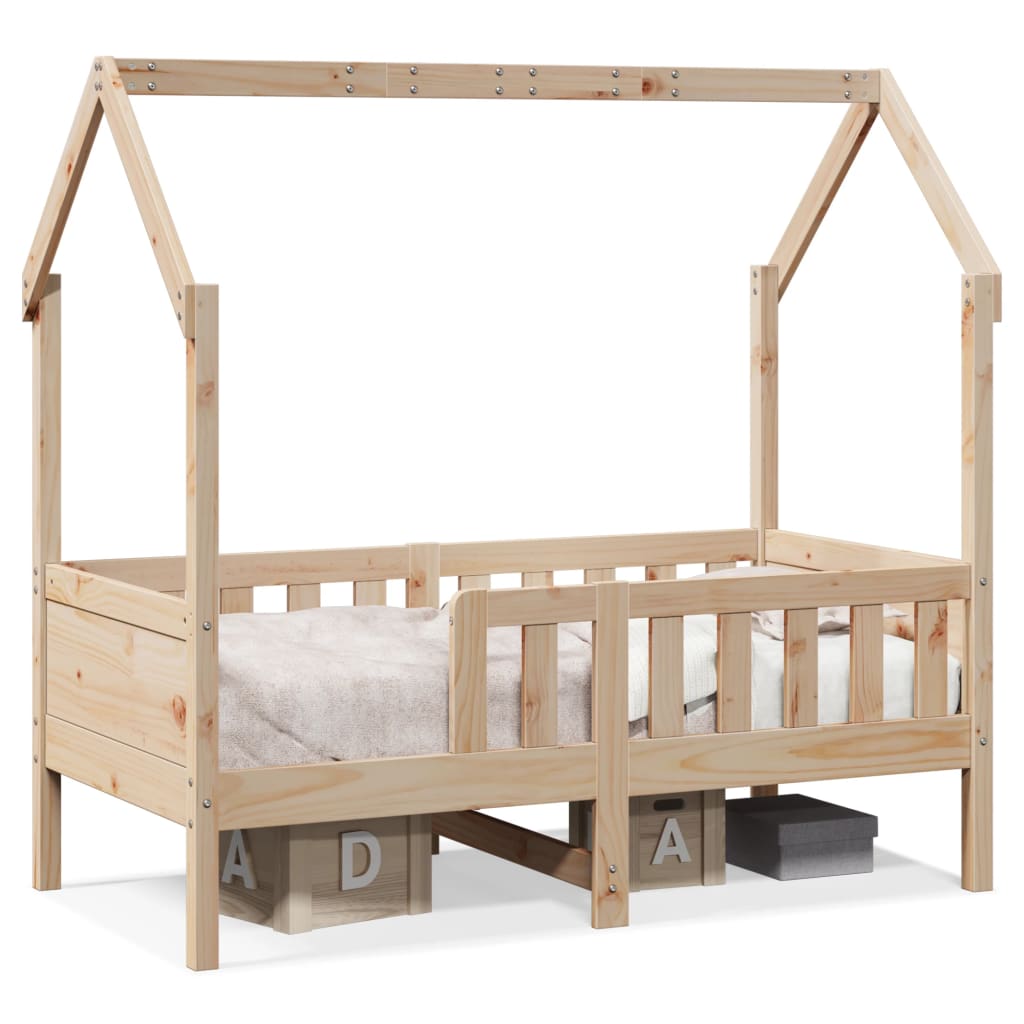 sengeramme til husseng 70x140 cm massivt fyrretræ