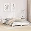 sengeramme uden madras 150x200 cm massivt fyrretræ hvid