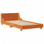 sengeramme uden madras 100x200 cm massivt fyrretræ gyldenbrun
