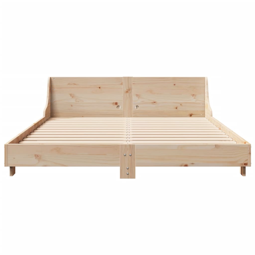 sengeramme uden madras 140x190 cm massivt fyrretræ