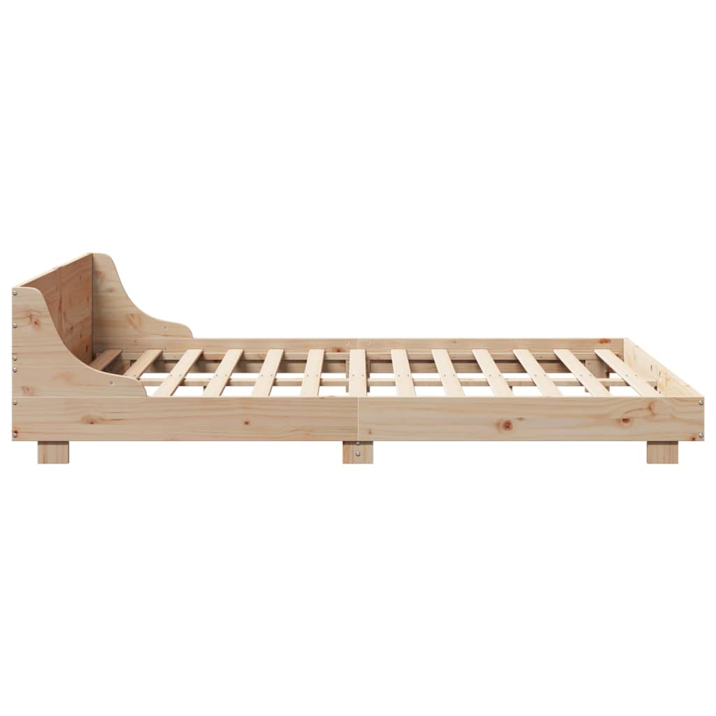 sengeramme uden madras 120x190 cm massivt fyrretræ