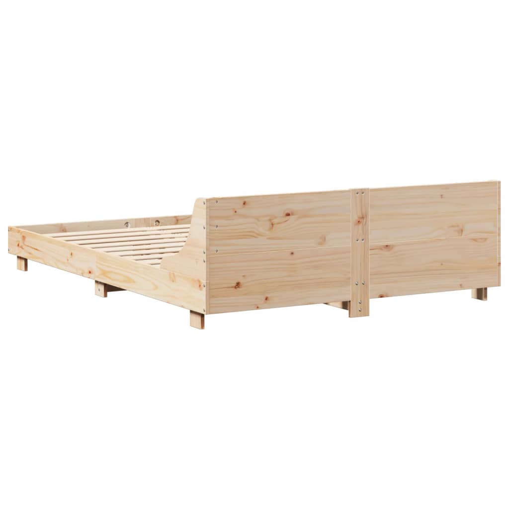 sengeramme uden madras 120x190 cm massivt fyrretræ