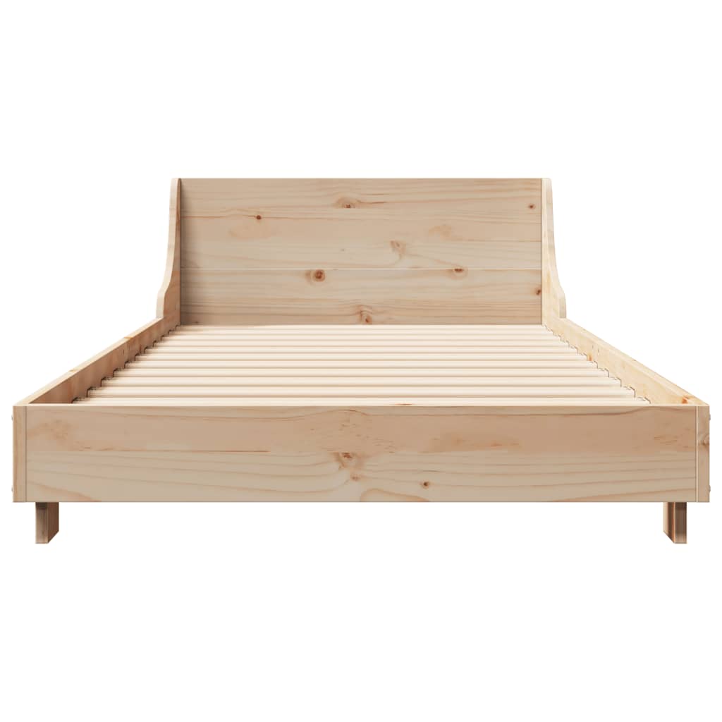 sengeramme uden madras 90x190 cm massivt fyrretræ