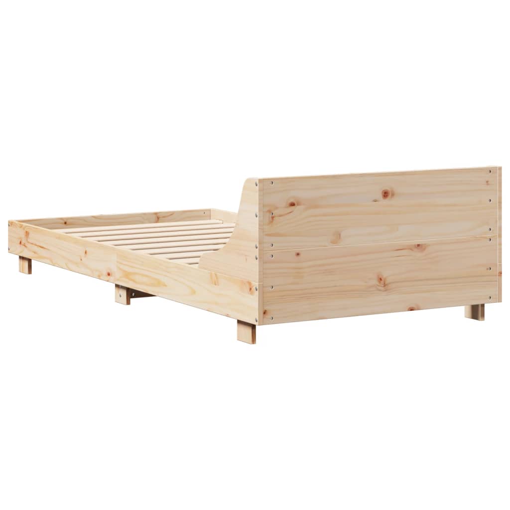 sengeramme uden madras 90x190 cm massivt fyrretræ