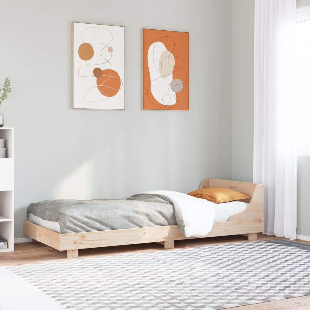 sengeramme uden madras 90x190 cm massivt fyrretræ