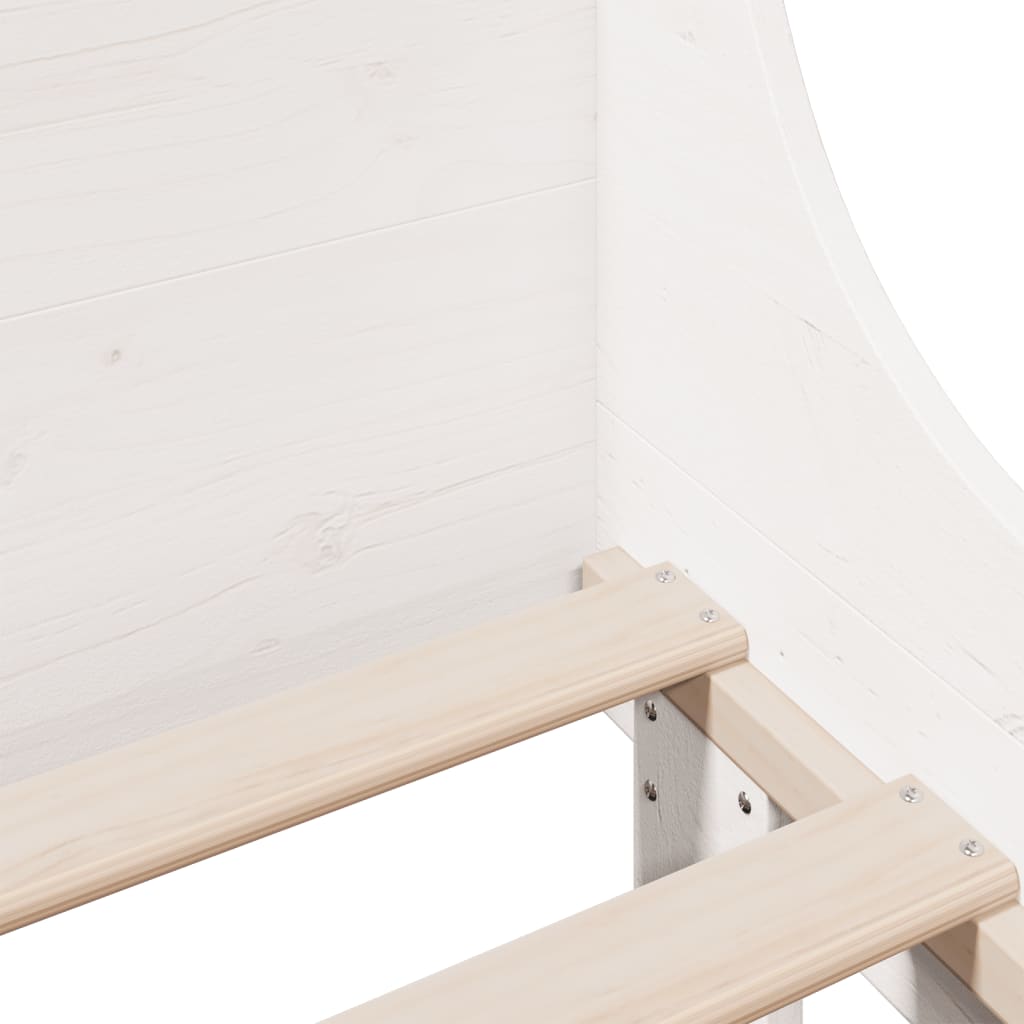 sengeramme uden madras 90x190 cm massivt fyrretræ hvid