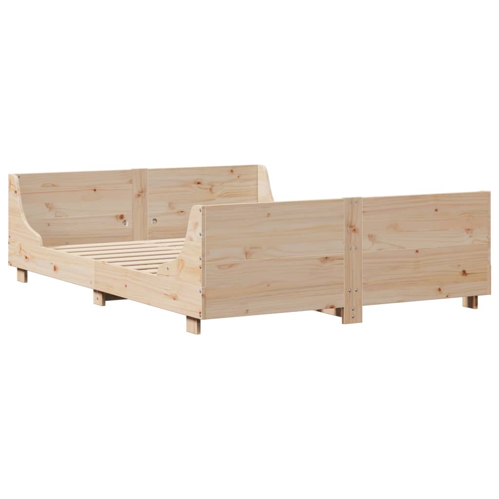 sengeramme uden madras 120x200 cm massivt fyrretræ