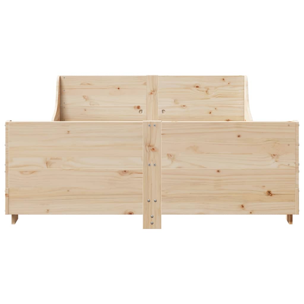 sengeramme uden madras 120x200 cm massivt fyrretræ