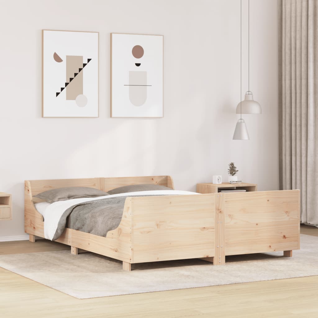 sengeramme uden madras 120x200 cm massivt fyrretræ