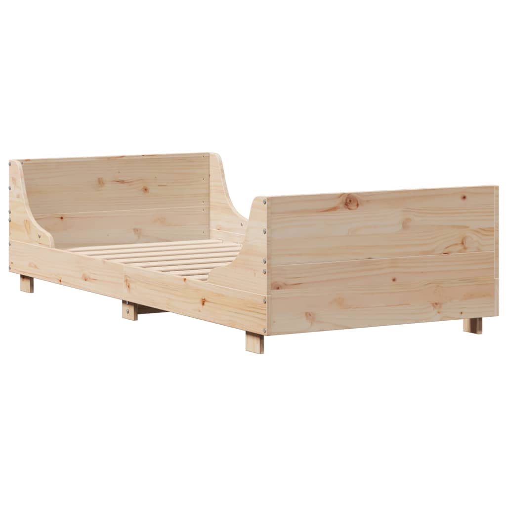 sengeramme uden madras 100x200 cm massivt fyrretræ