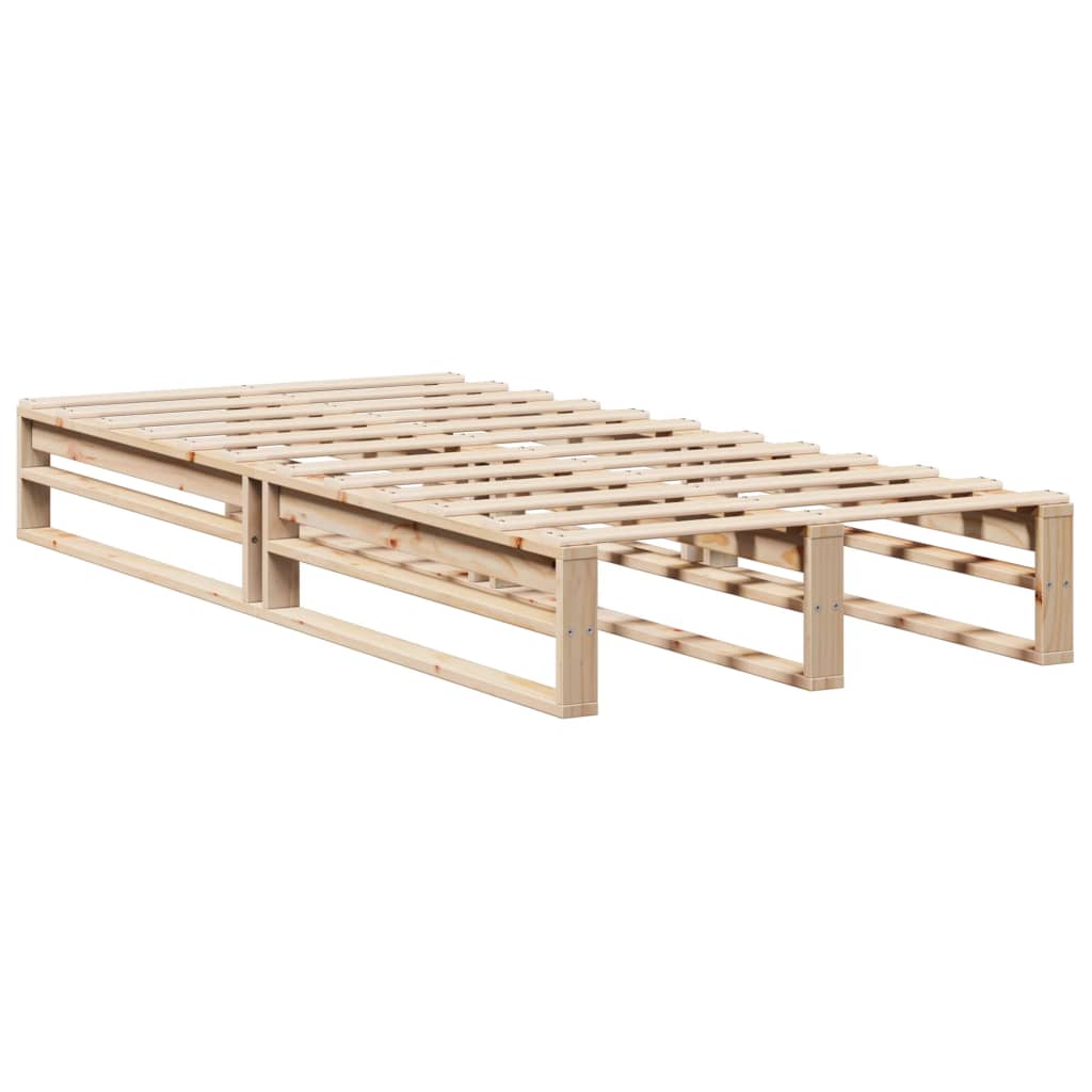 sengeramme uden madras 100x200 cm massivt fyrretræ