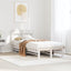 sengeramme uden madras 100x200 cm massivt fyrretræ hvid