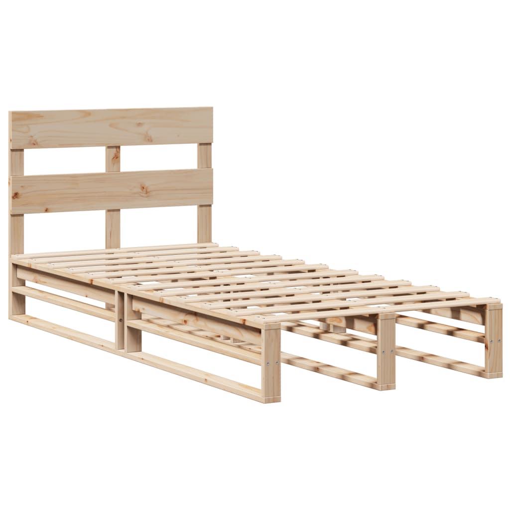 sengeramme uden madras 90x190 cm massivt fyrretræ