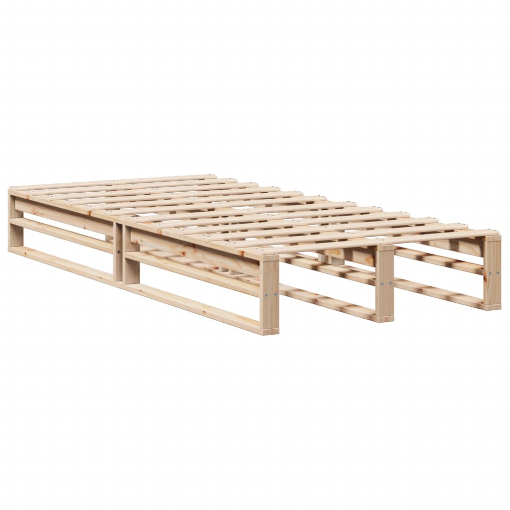 sengeramme uden madras 90x190 cm massivt fyrretræ
