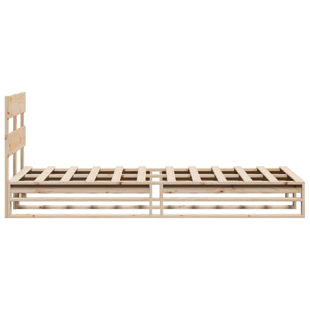 sengeramme uden madras 90x190 cm massivt fyrretræ