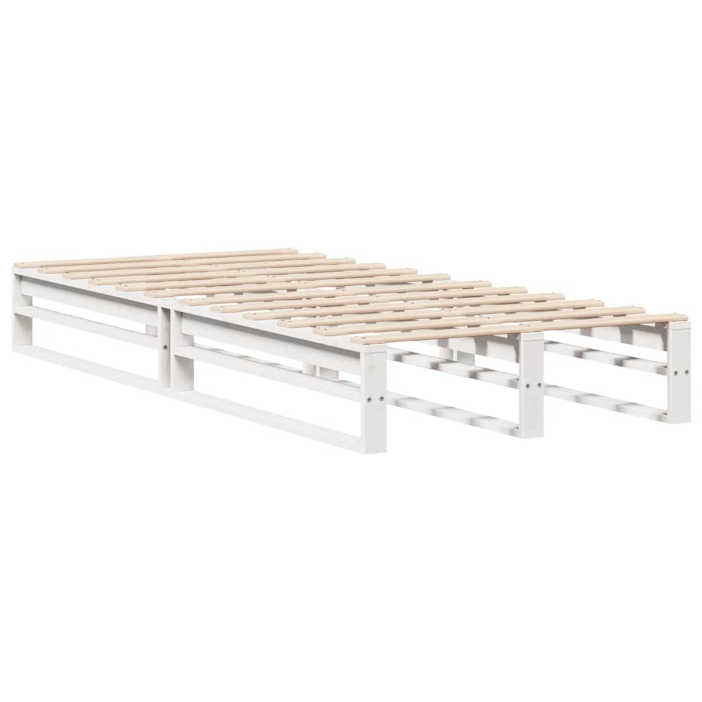 sengeramme uden madras 90x200 cm massivt fyrretræ hvid