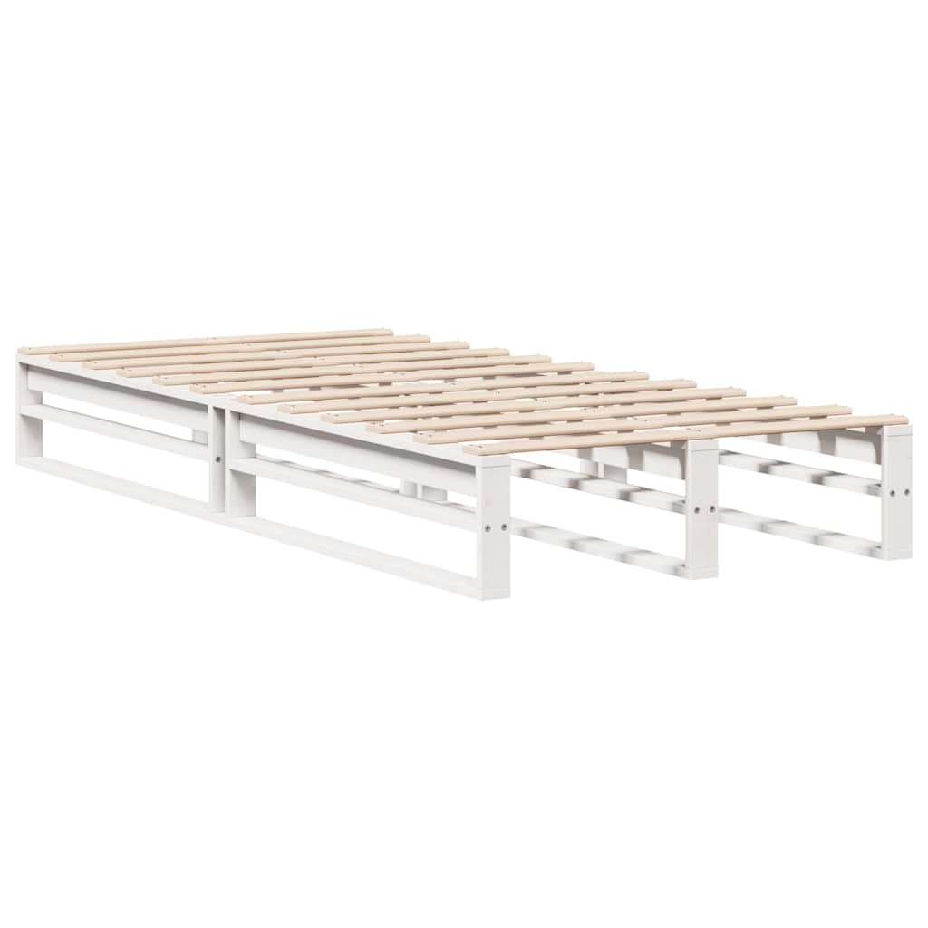 sengeramme uden madras 90x200 cm massivt fyrretræ hvid