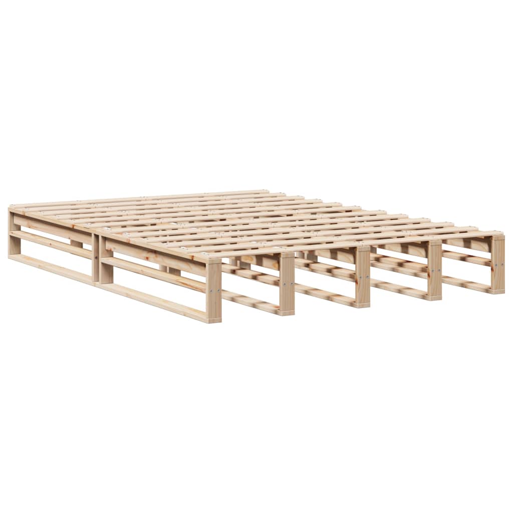sengeramme uden madras 120x200 cm massivt fyrretræ