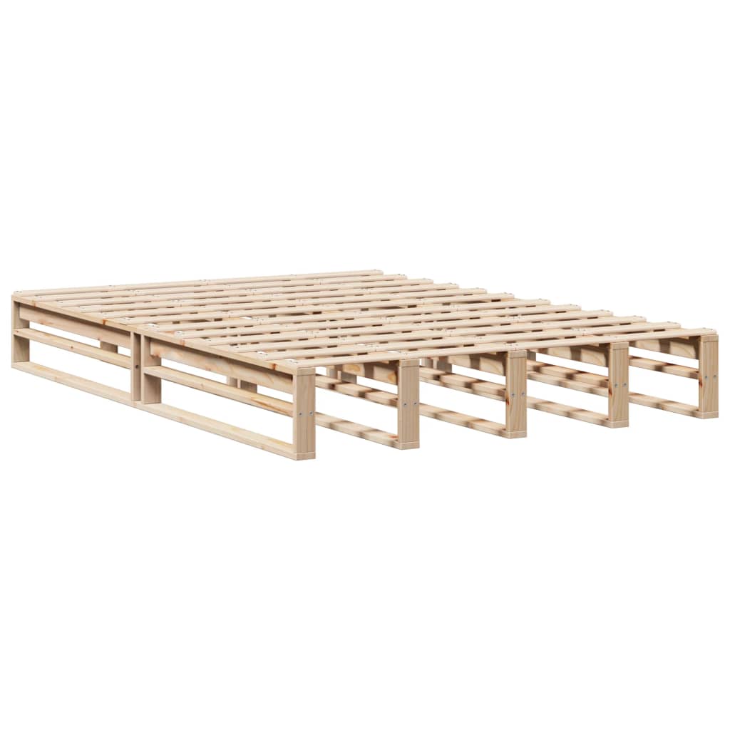 sengeramme uden madras 120x200 cm massivt fyrretræ