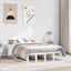 sengeramme uden madras 150x200 cm massivt fyrretræ hvid