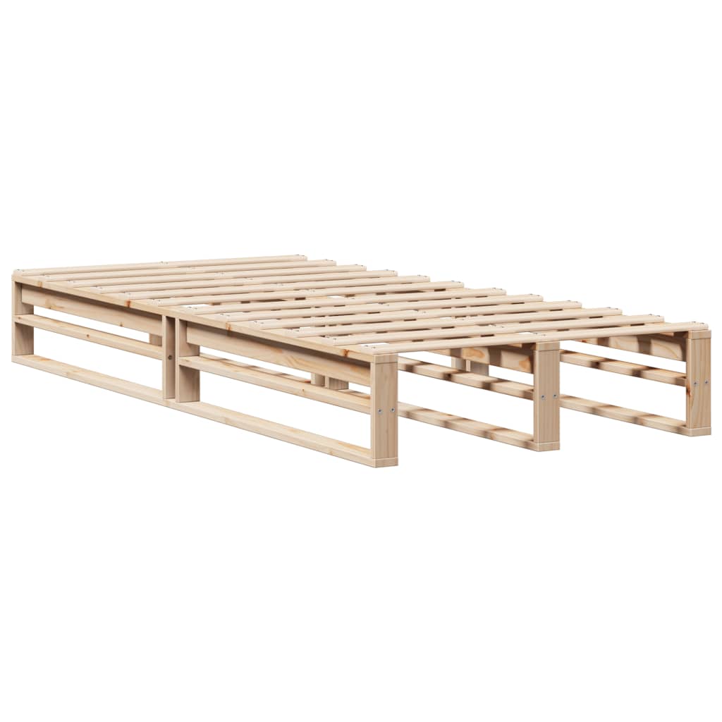 sengeramme uden madras 90x190 cm massivt fyrretræ
