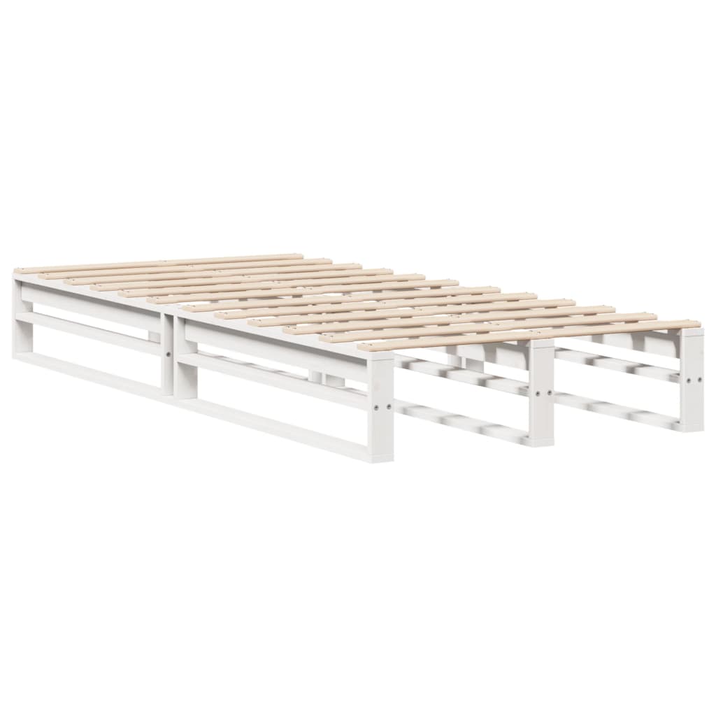 sengeramme uden madras 90x190 cm massivt fyrretræ hvid