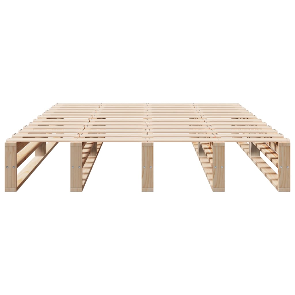 sengeramme uden madras 140x190 cm massivt fyrretræ
