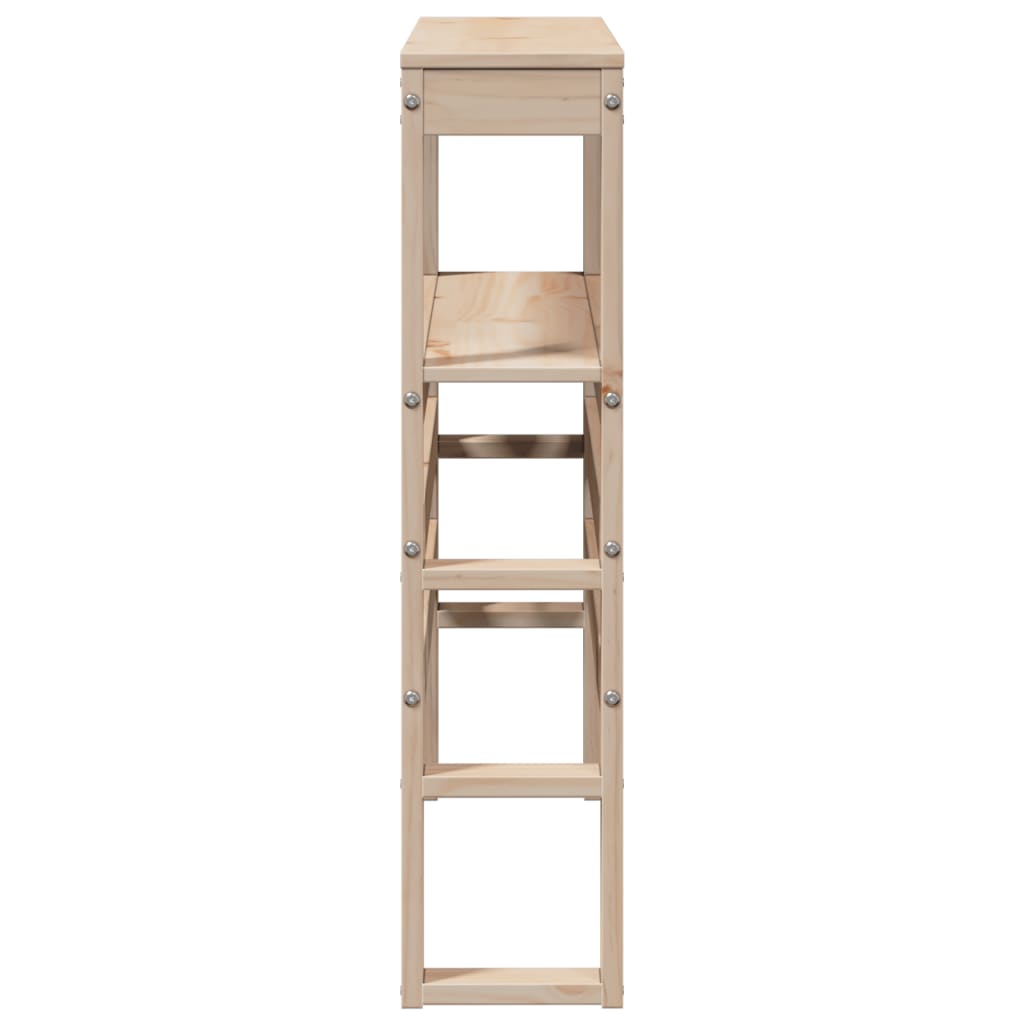 sengegavl med hylder 75 cm massivt fyrretræ hvid