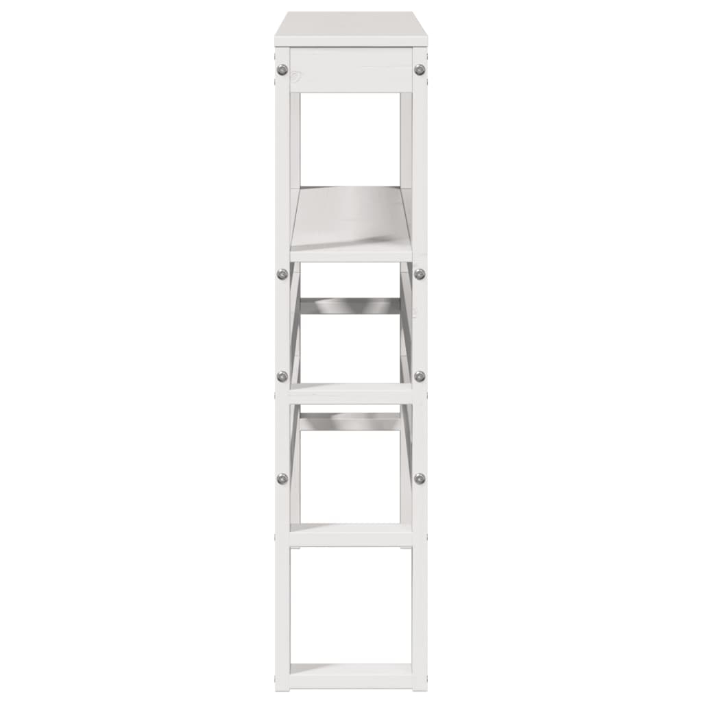 sengegavl med hylder 75 cm massivt fyrretræ hvid