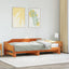 daybed med udtræk 80x200 cm massivt fyrretræ gyldenbrun