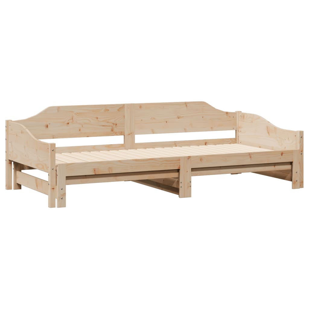 daybed med udtræk 90x190 cm massivt fyrretræ
