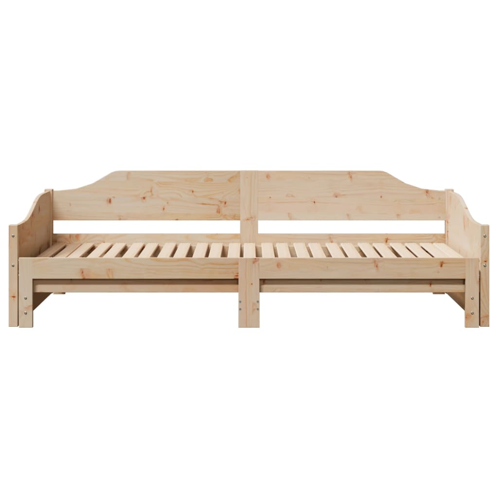 daybed med udtræk 90x190 cm massivt fyrretræ