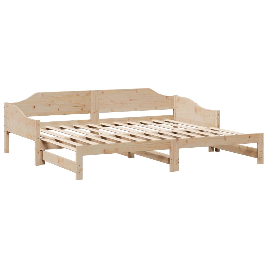 daybed med udtræk 90x190 cm massivt fyrretræ