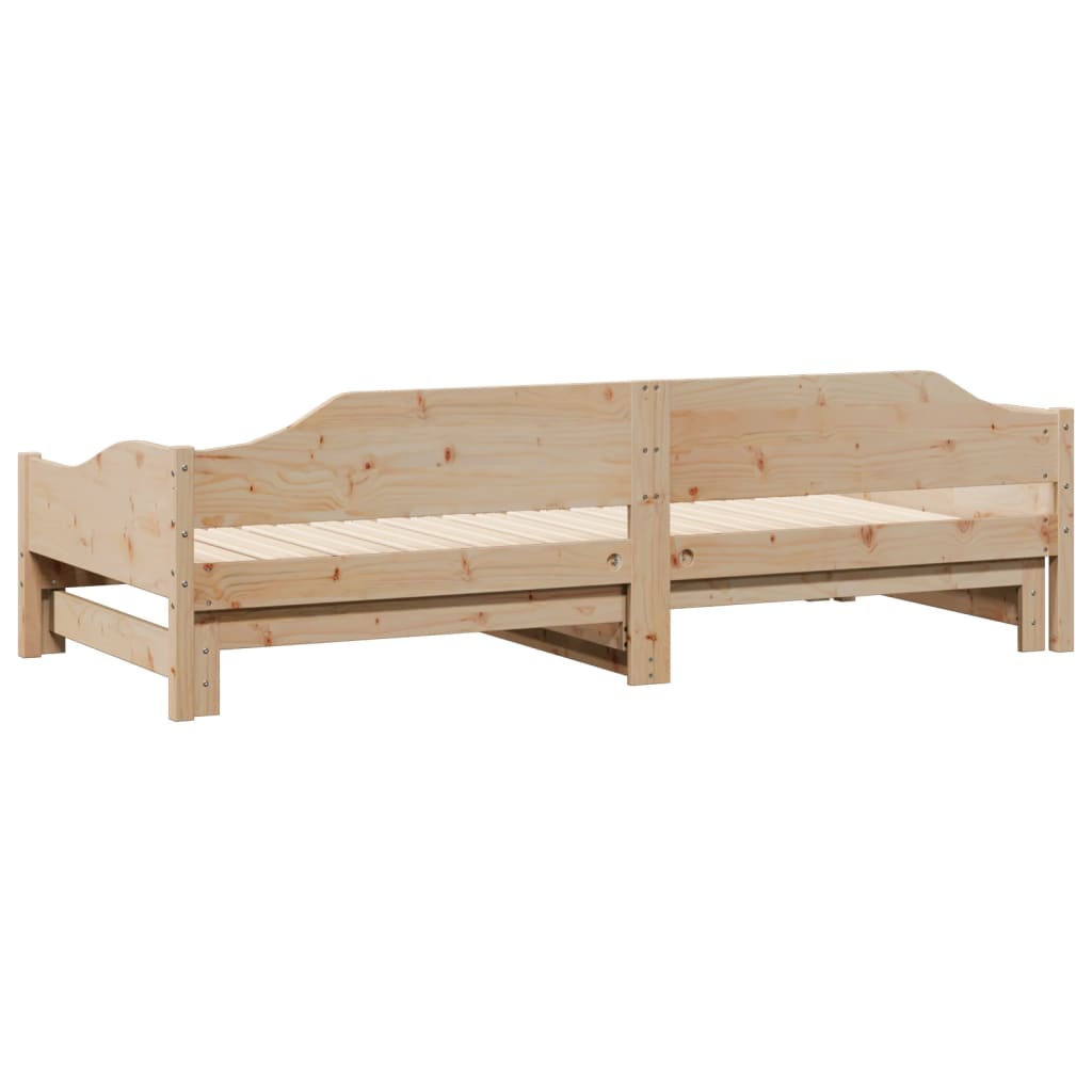 daybed med udtræk 90x190 cm massivt fyrretræ