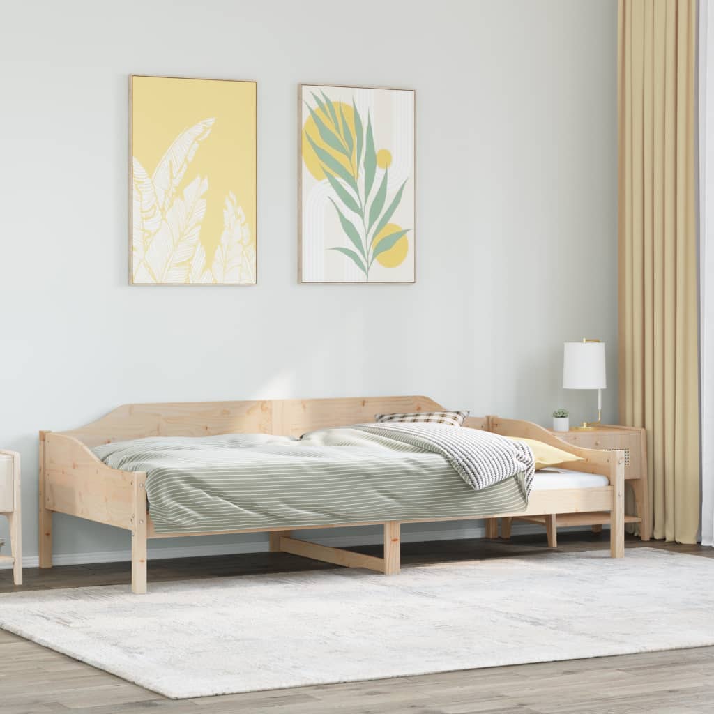 sengeramme uden madras 80x200 cm massivt fyrretræ
